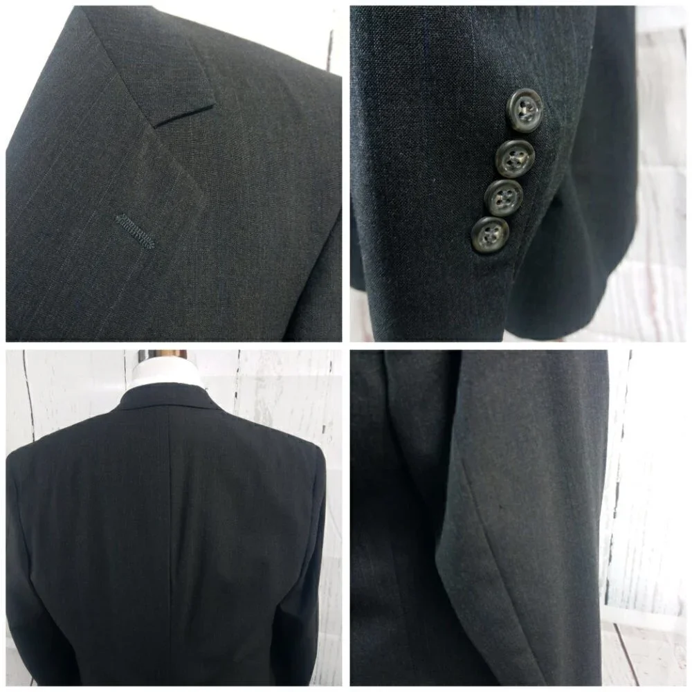 Bill Blass The Jones Store 43L Charcoal 2pc Suit
